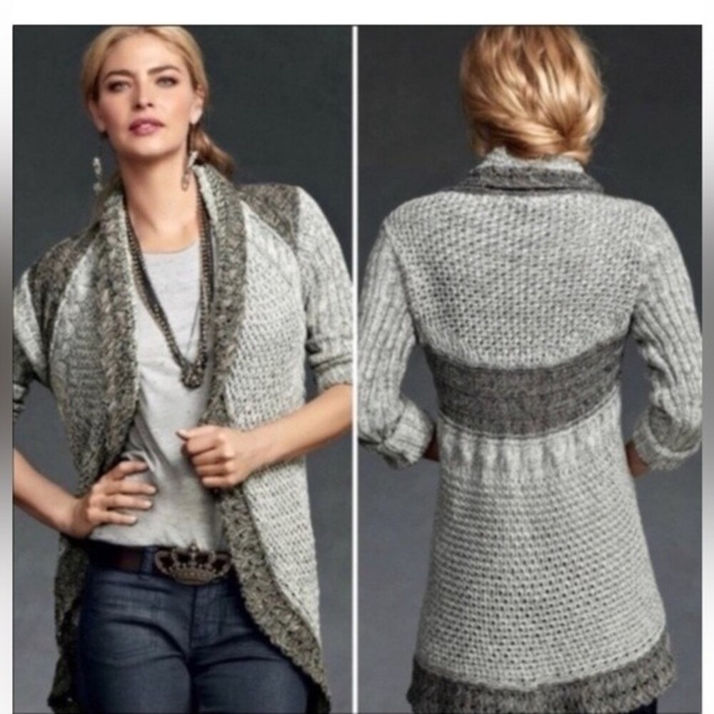 Cabi Sweaters Cabi Shadow Circle Cardigan Size Small